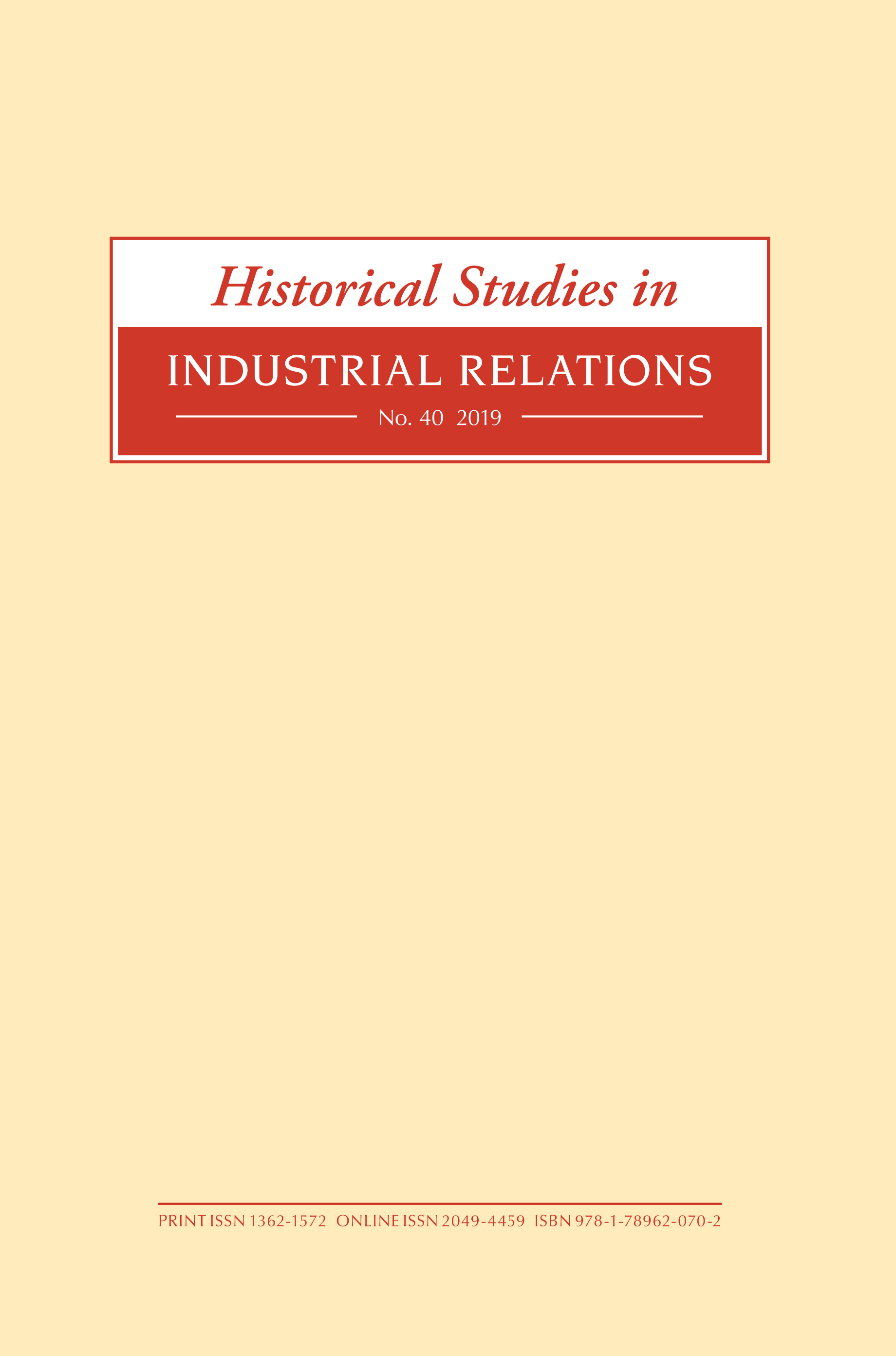 Historical Studies in Industrial Relations